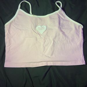 Light Pink F*ck Cropped Tank Top